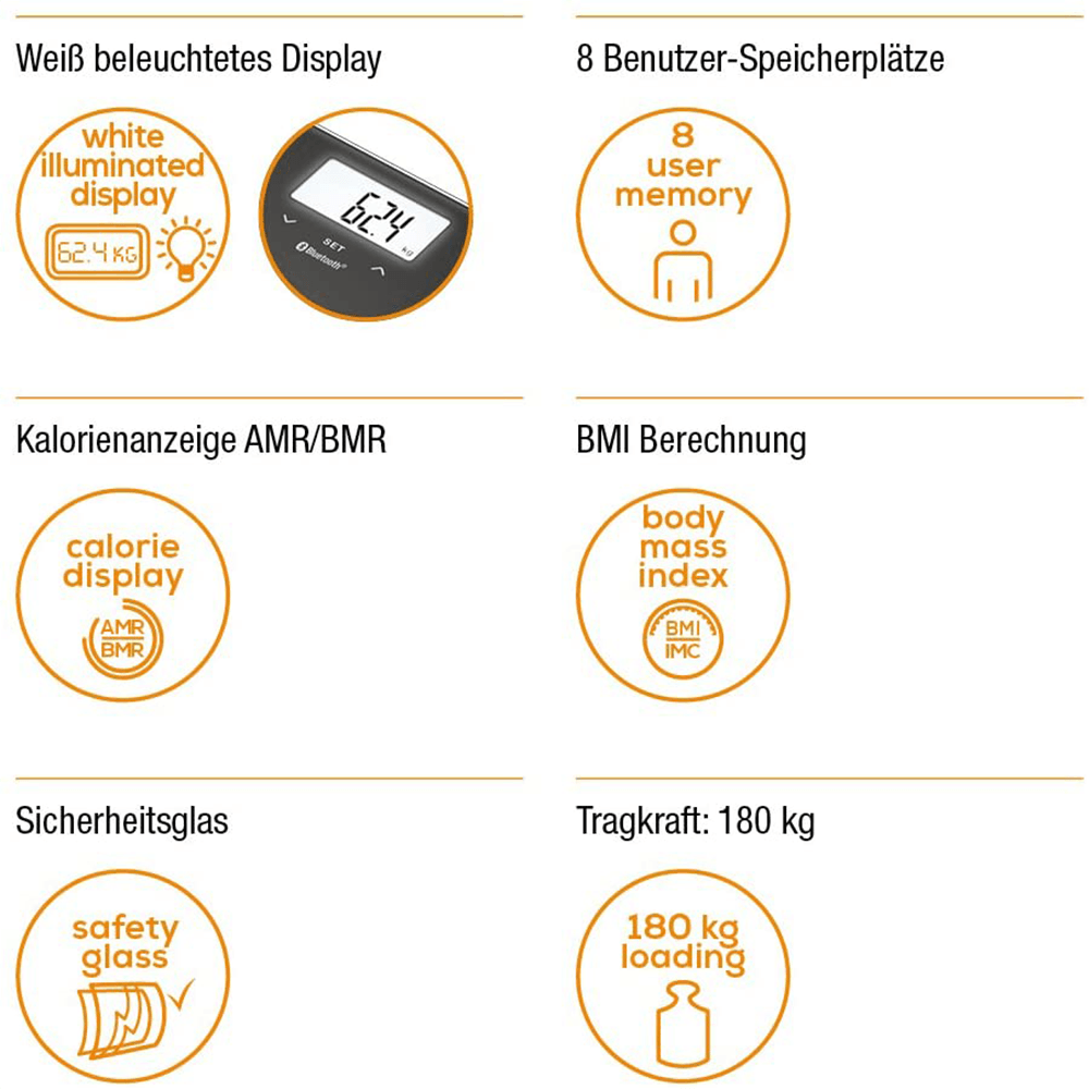 Bild: Beurer BF 600 BT Style Diagnosenwaage 