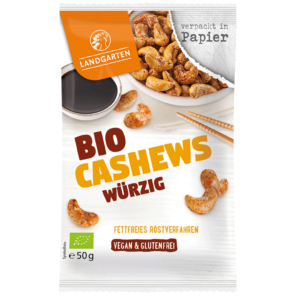 Bild: Landgarten Bio Cashews Würzig 