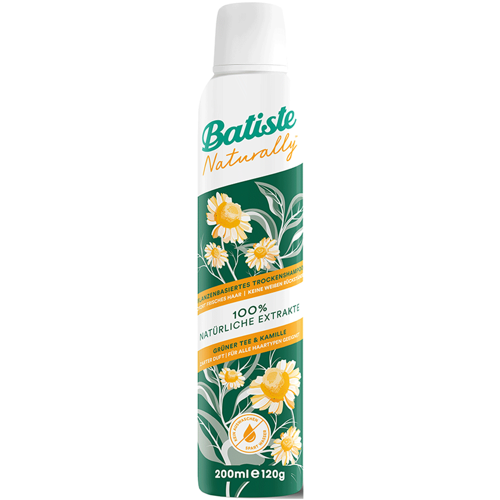 Bild: batiste Trockenshampoo Grüner Tee & Kamille 