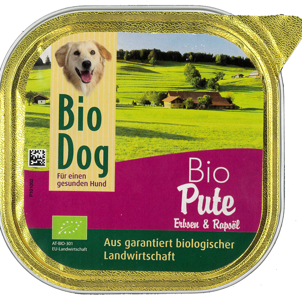 Bild: Bio Dog Bio Pute, Erbsen und Rapsöl 