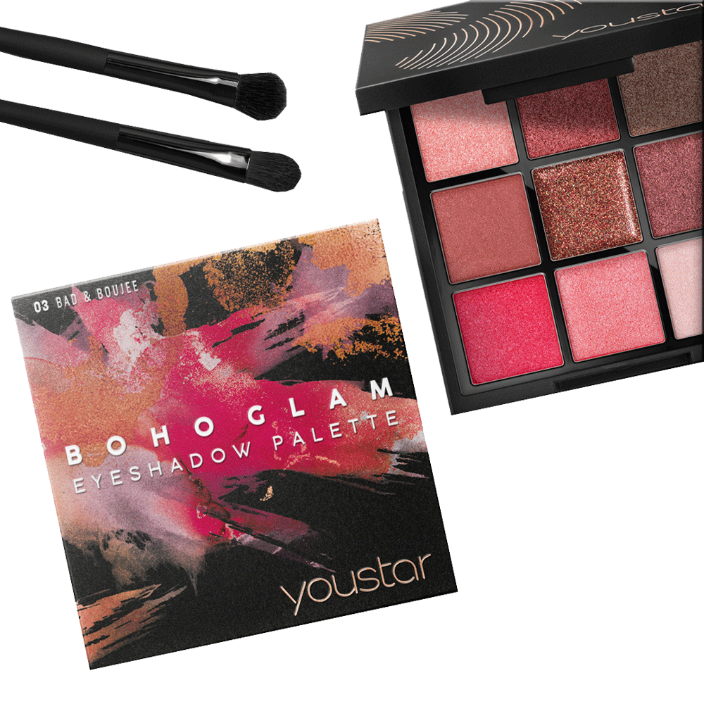 Bild: YOUSTAR Boho Glam Eyeshadow Palette Bad & Boujee natural shimmer