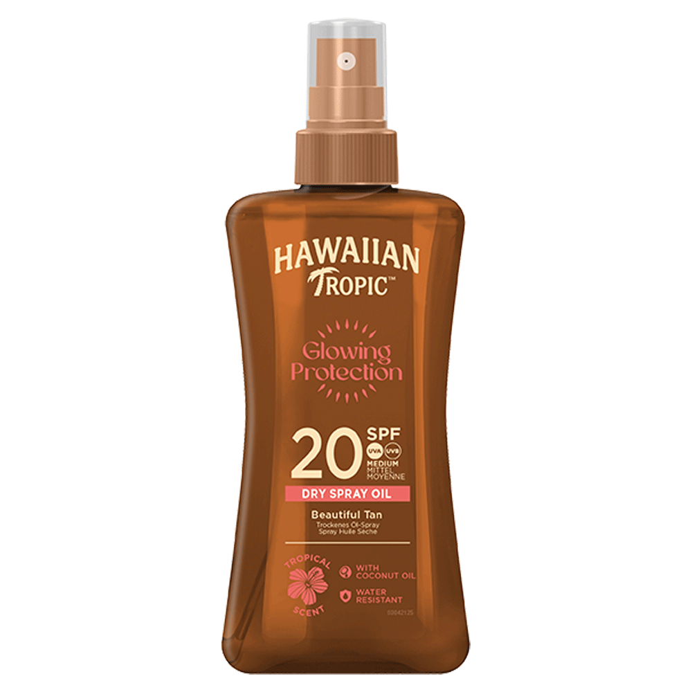 Bild: Hawaiian Tropic Glowing Protection Dry Spray Oil LSF 20 