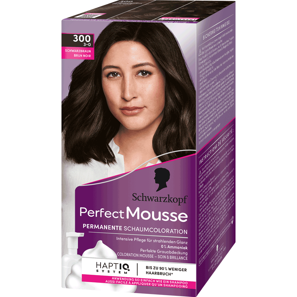 Bild: Schwarzkopf Perfect Mousse Permanente Farbe schwarzbraun