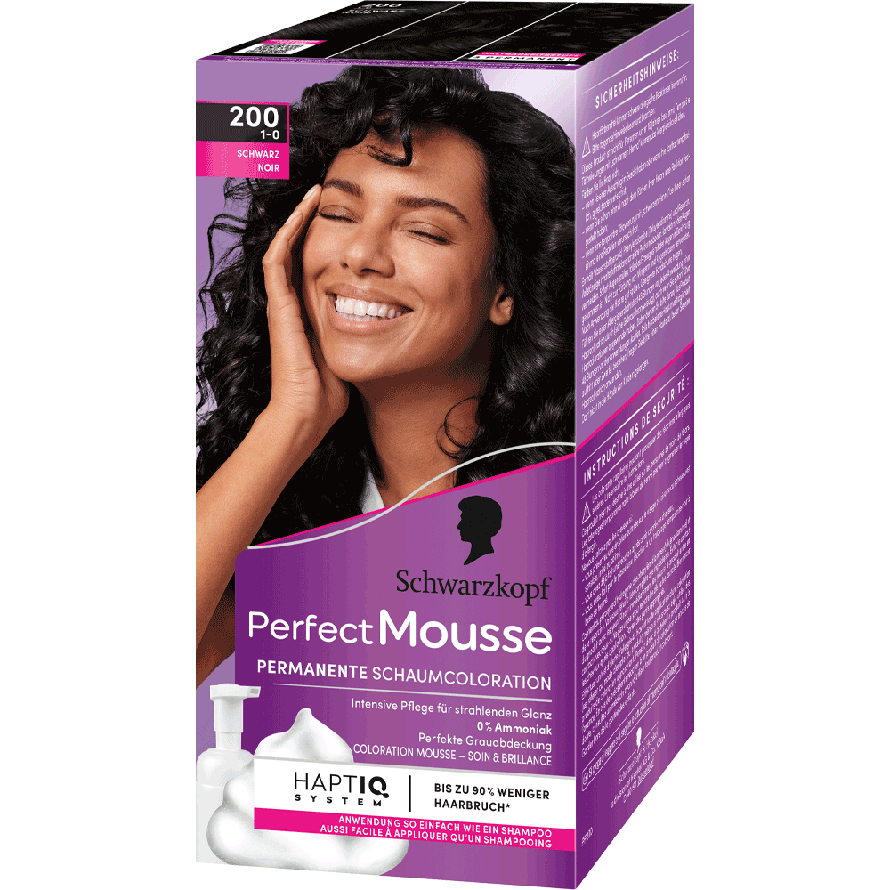 Bild: Schwarzkopf Perfect Mousse Permanente Farbe schwarz