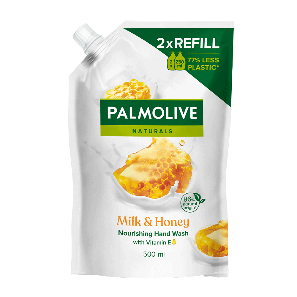 Bild: Palmolive Naturals Flüssigseife Milch und Honig Nachfüllung 