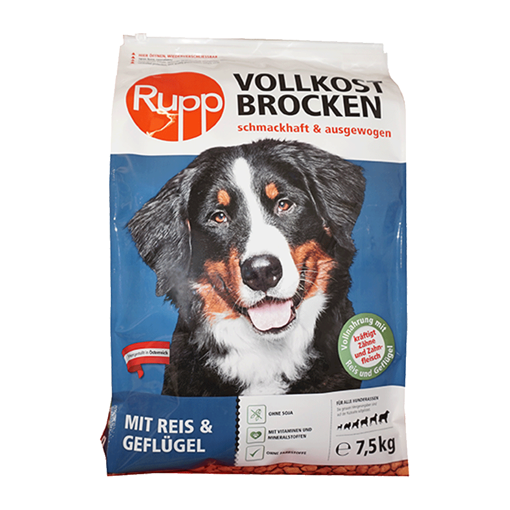 Bild: Rupp Vollkost Brocken mit Reis und Geflügel 7.5kg 