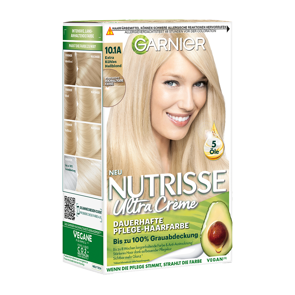 Bild: GARNIER Nutrisse Creme Coloration Extra kühles Hellblond