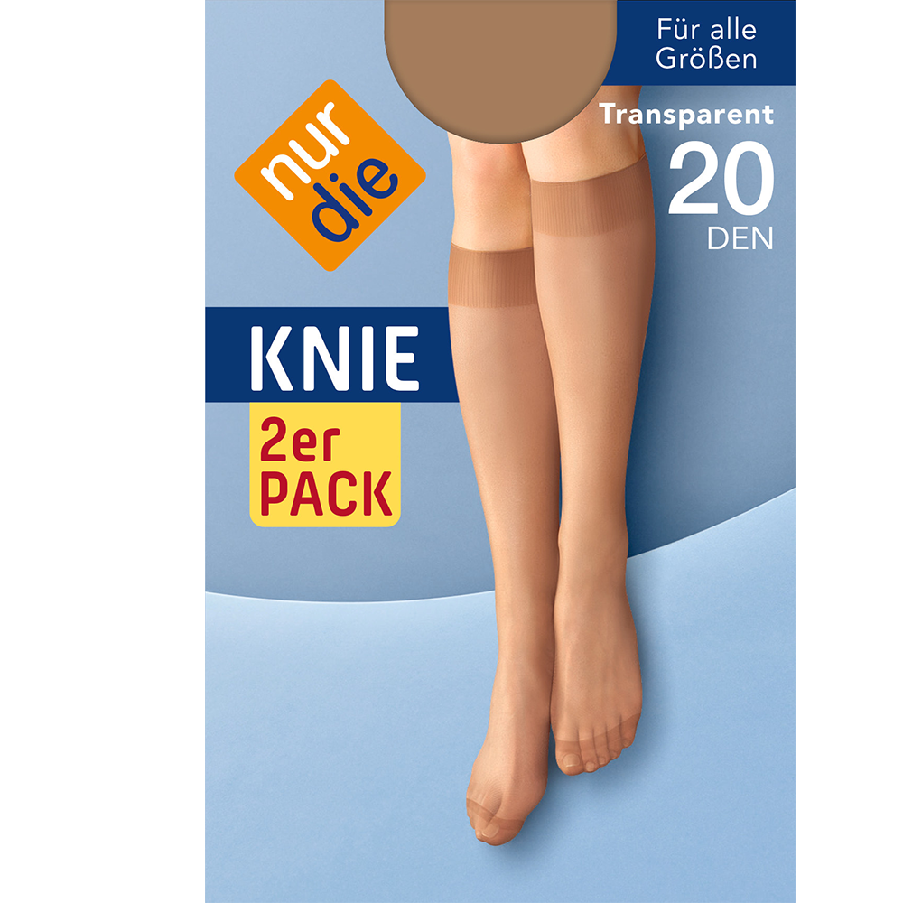 Bild: nur die Knie 2er Pack 20 DEN amber