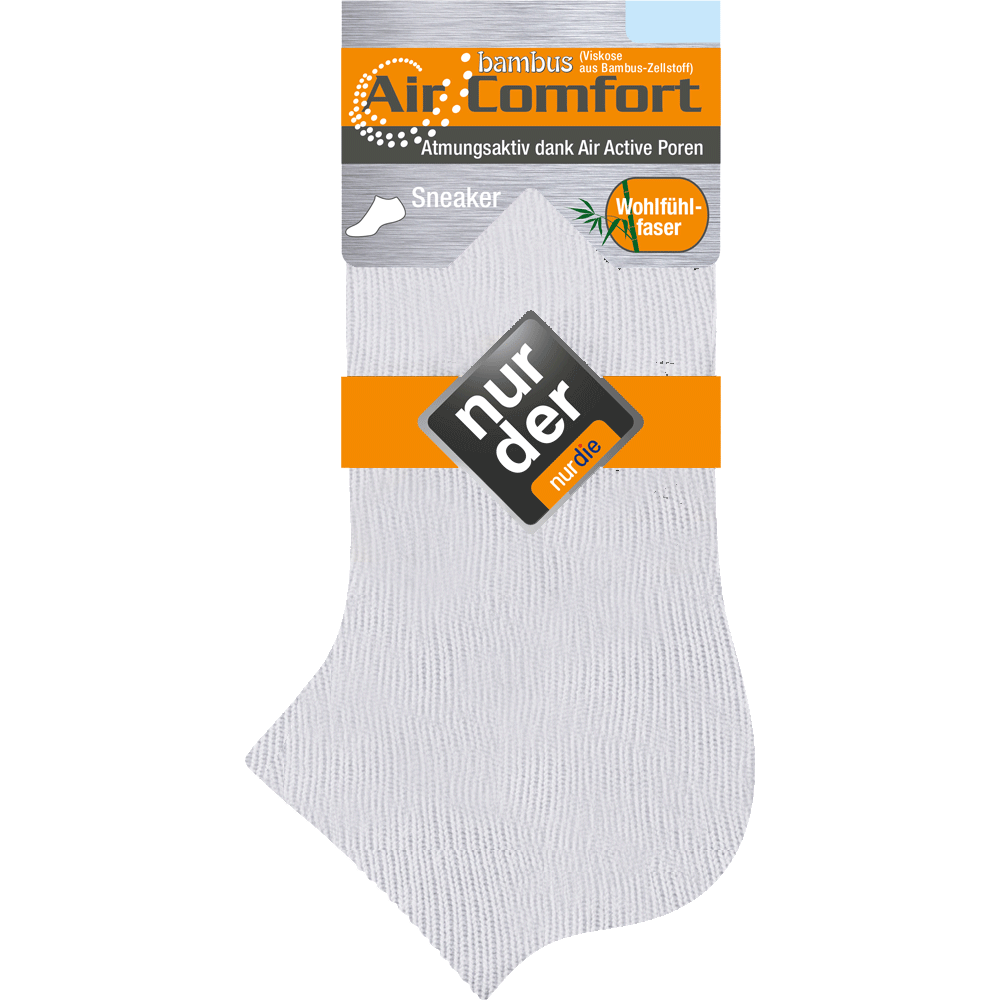 Bild: NUR DER Herren Bambus Air Comfort Sneaker Socken weiß