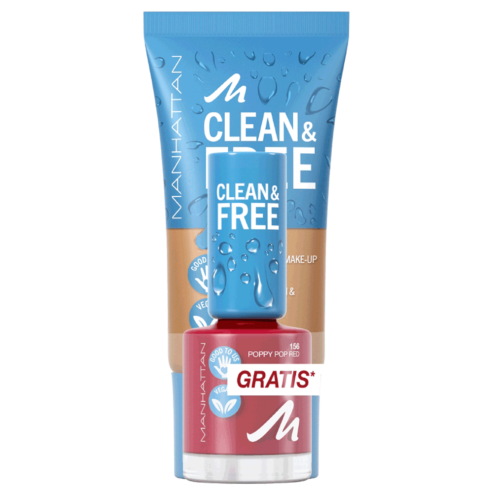 Bild: MANHATTAN Clean & Free Skin Tint + gratis Nail Polish 