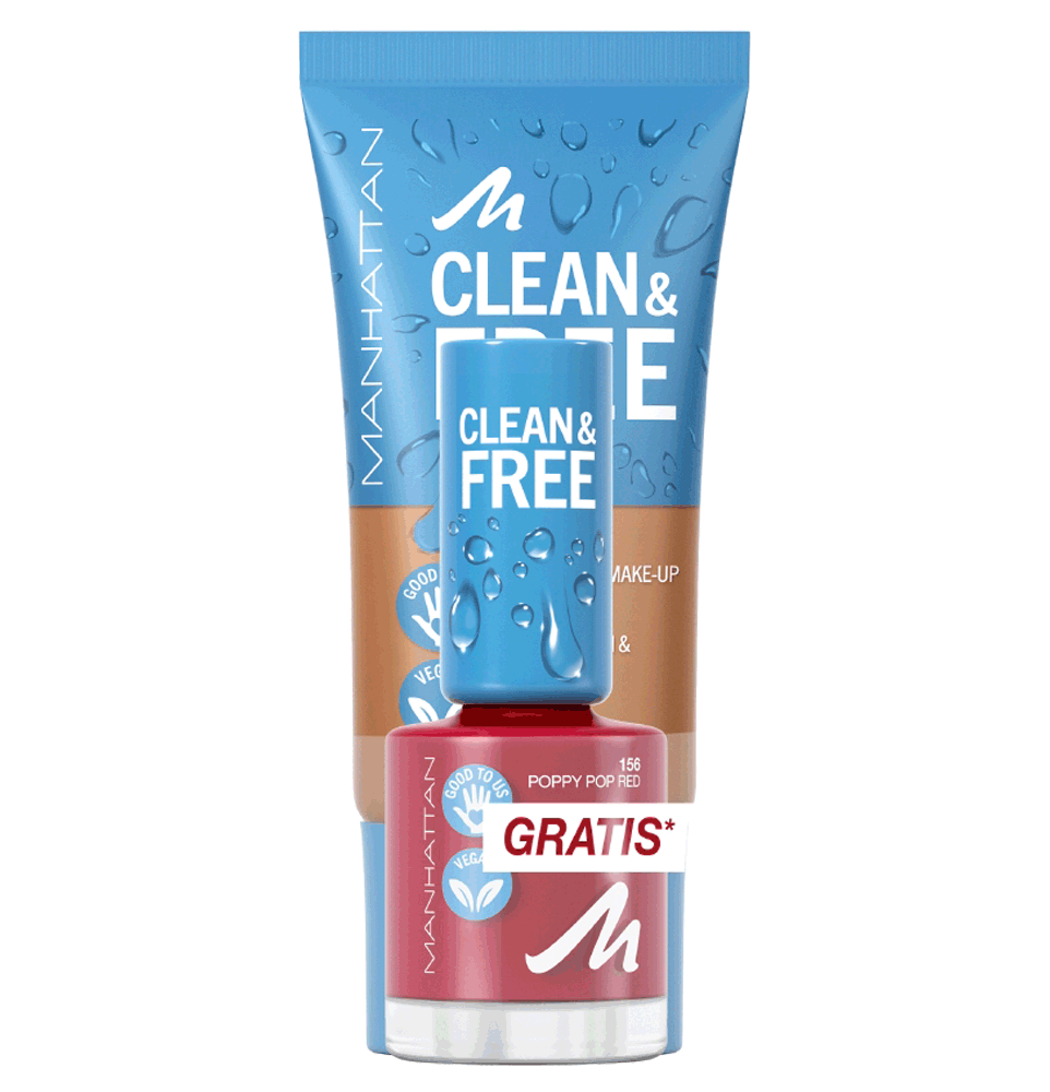 Bild: MANHATTAN Clean & Free Skin Tint + gratis Nail Polish 