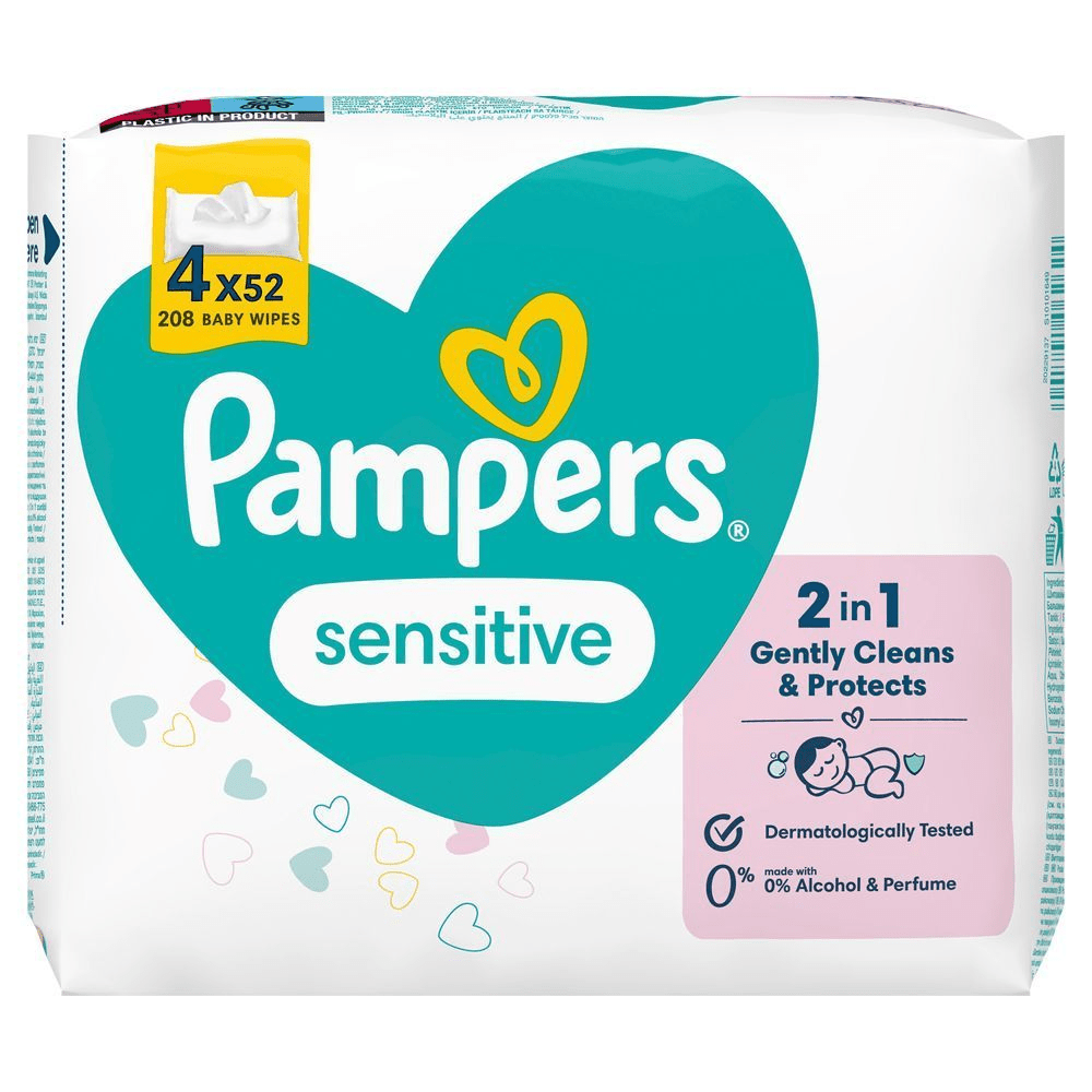 Bild: Pampers Sensitive Feuchttücher 4x52 