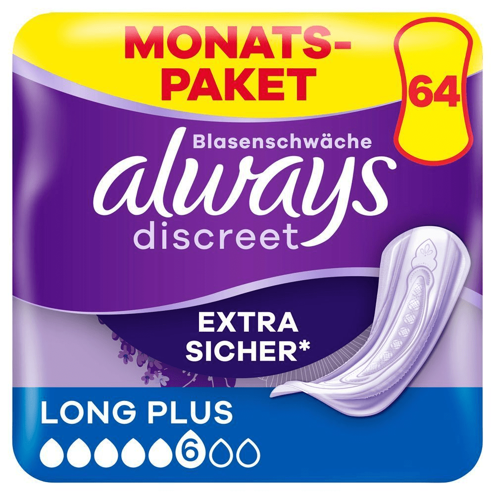 Bild: always Discreet Inkontinenz-Einlagen Long Plus 