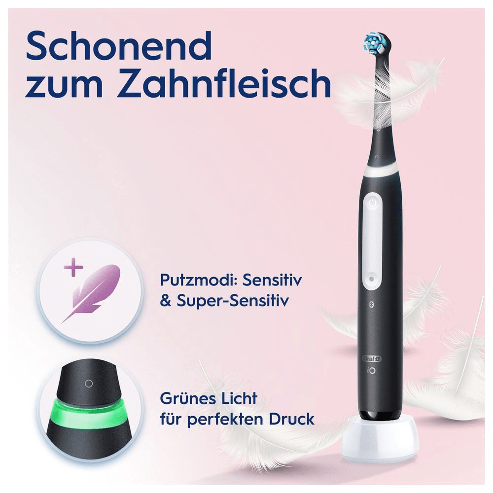 Bild: Oral-B Series 4 Duopack Elektrische Zahnbürste, Reiseetui, Matt Black/Quite White 