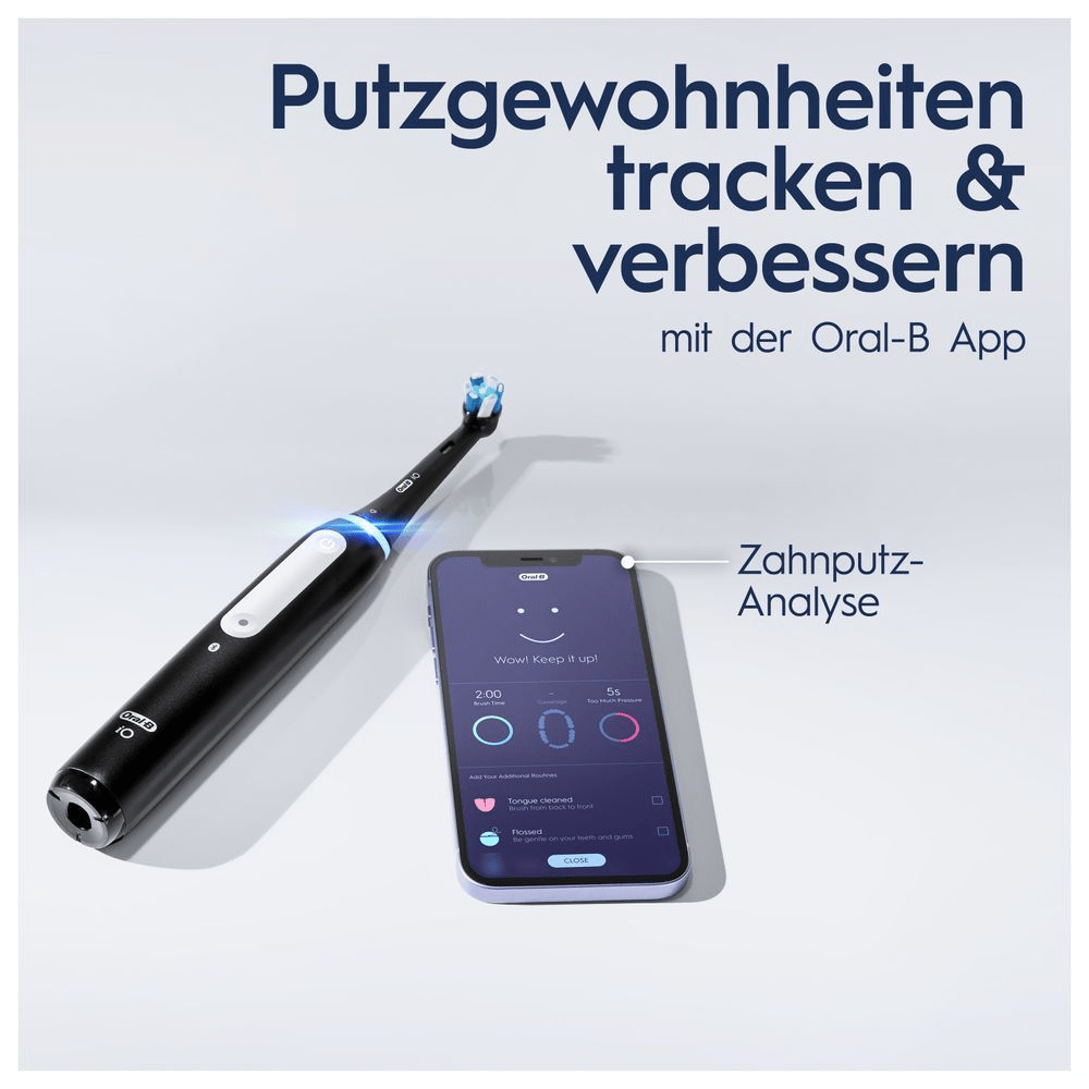 Bild: Oral-B Series 4 Duopack Elektrische Zahnbürste, Reiseetui, Matt Black/Quite White 