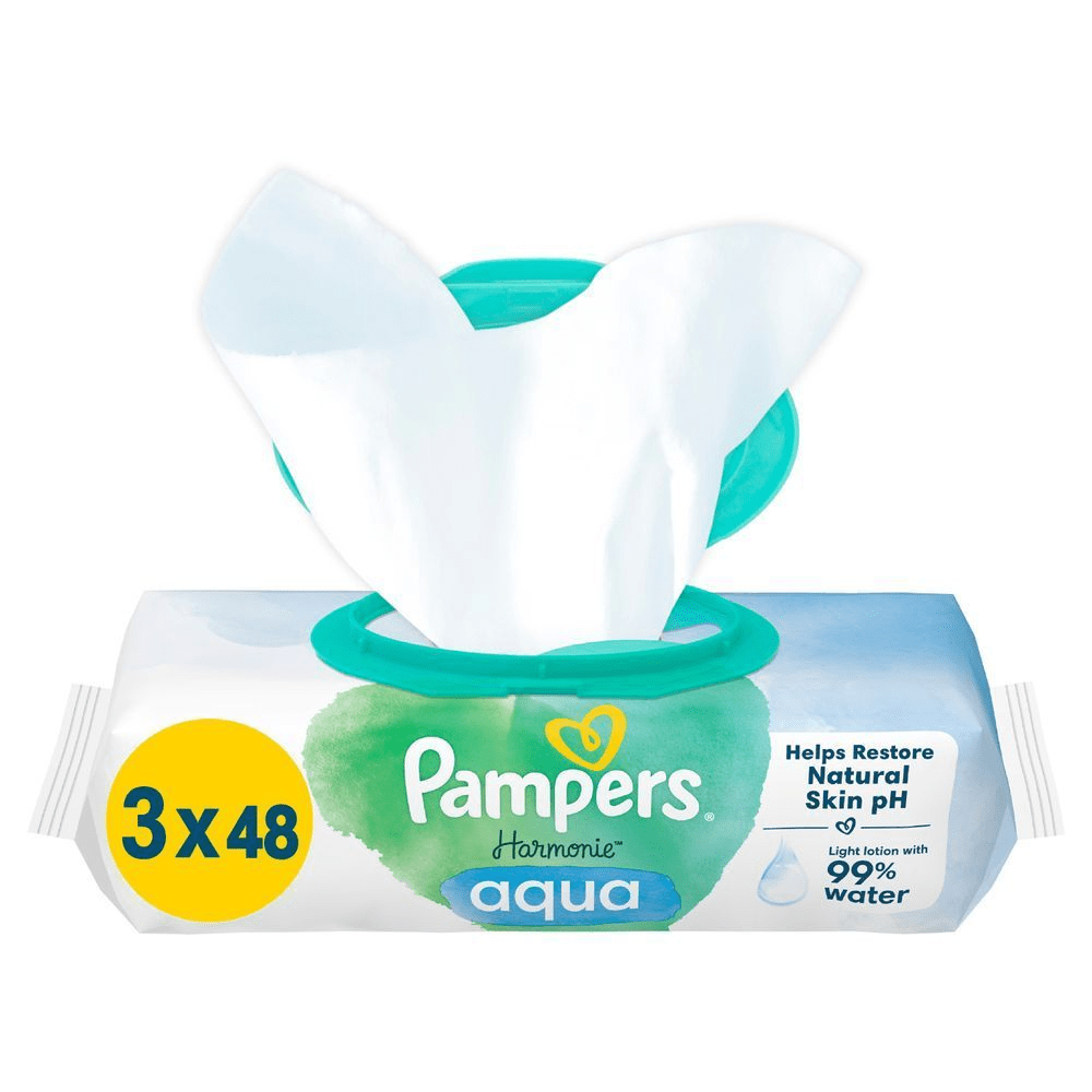 Bild: Pampers Harmonie Aqua Feuchttücher 3x48 