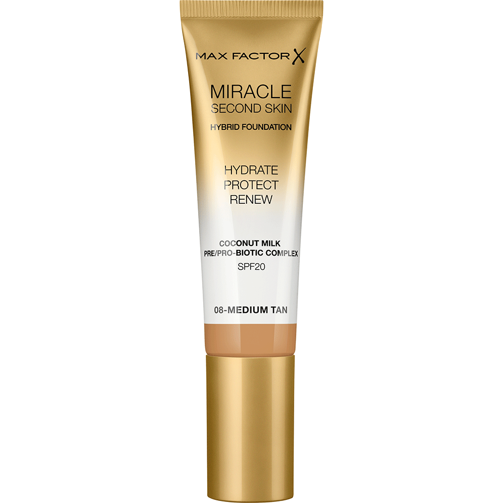 Bild: MAX FACTOR Miracle Second Skin Hybrid Foundation medium tan