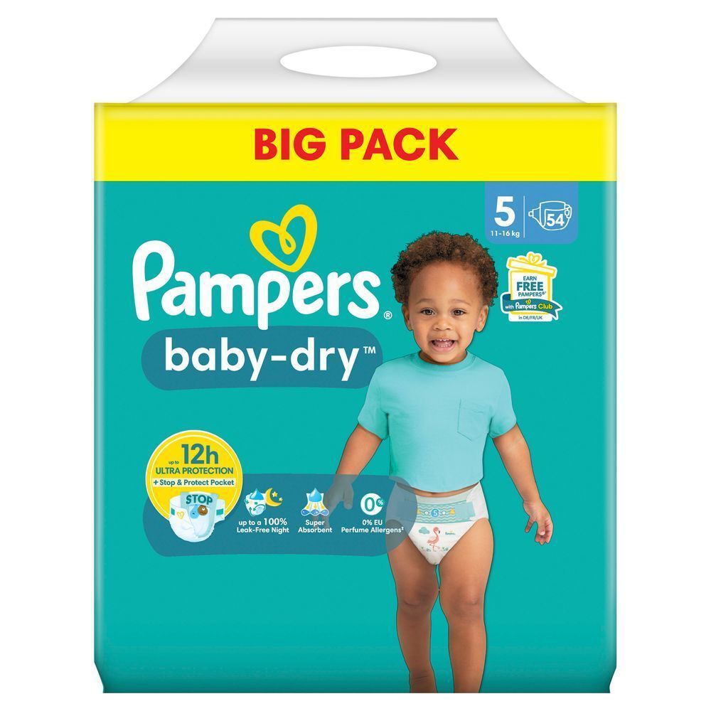 Bild: Pampers Baby-Dry Größe 5, BIG PACK 