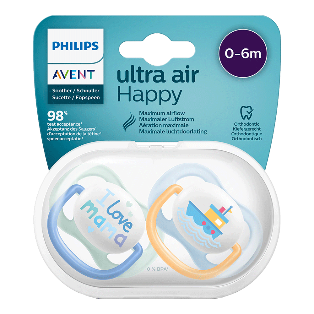 Bild: PHILIPS AVENT Schnuller Ultra Air Happy 0-6M 