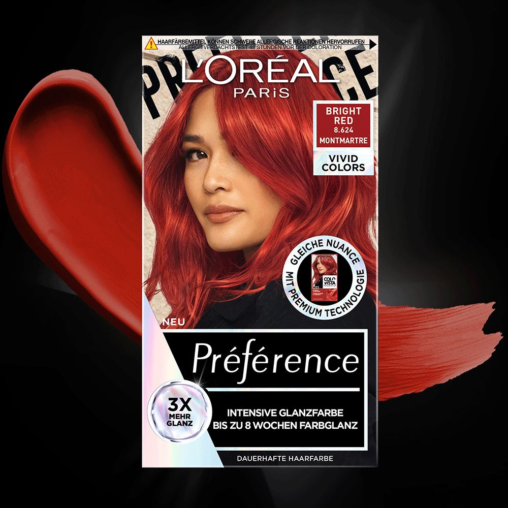 Bild: L'ORÉAL PARIS Préférence Haarfarbe Bright Red