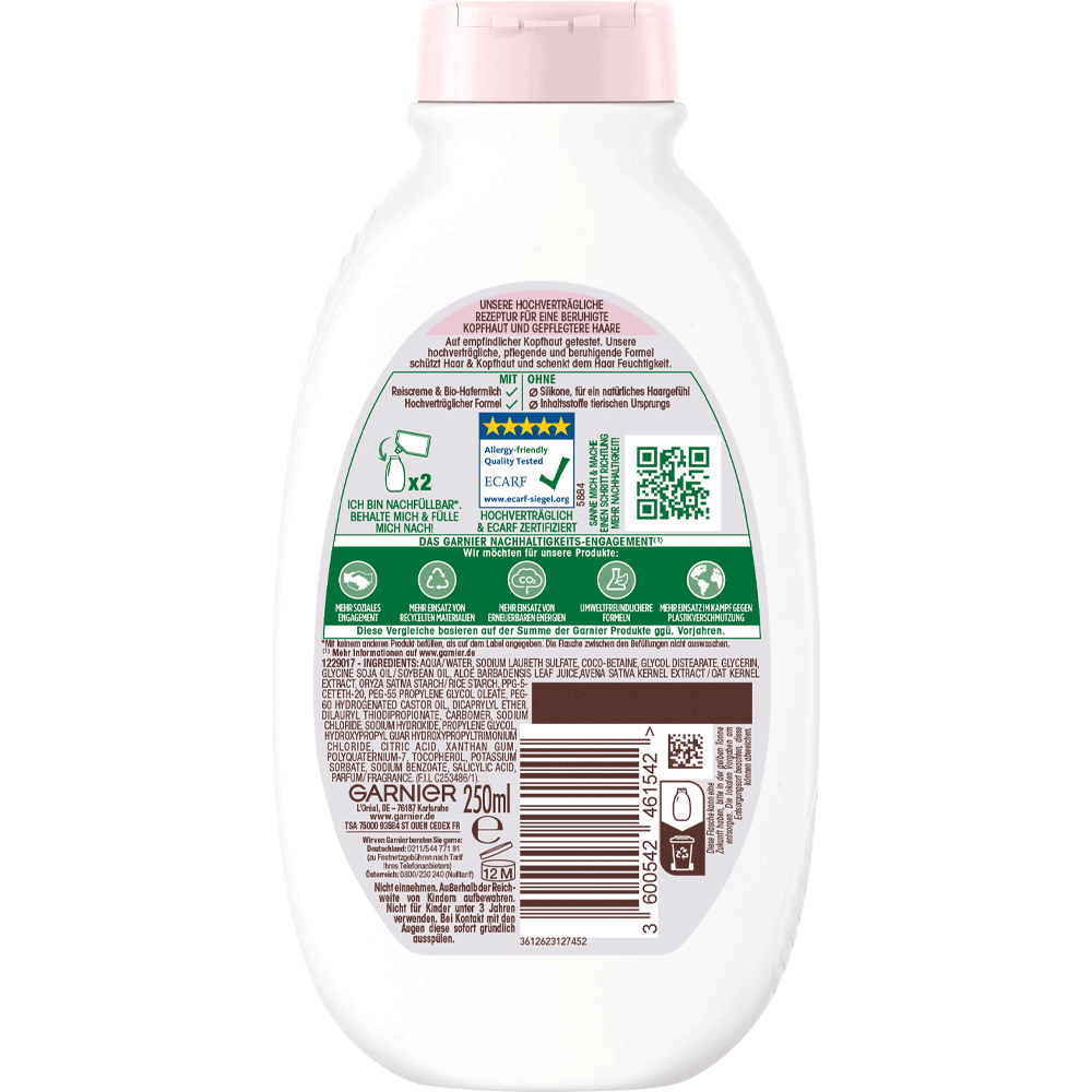 Bild: GARNIER Wahre Schätze - beruhigendes Shampoo Hafermilch 