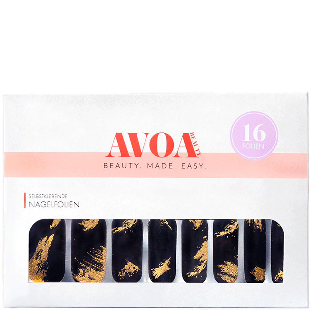 Bild: Avoa Nagelfolien Black Gold black gold