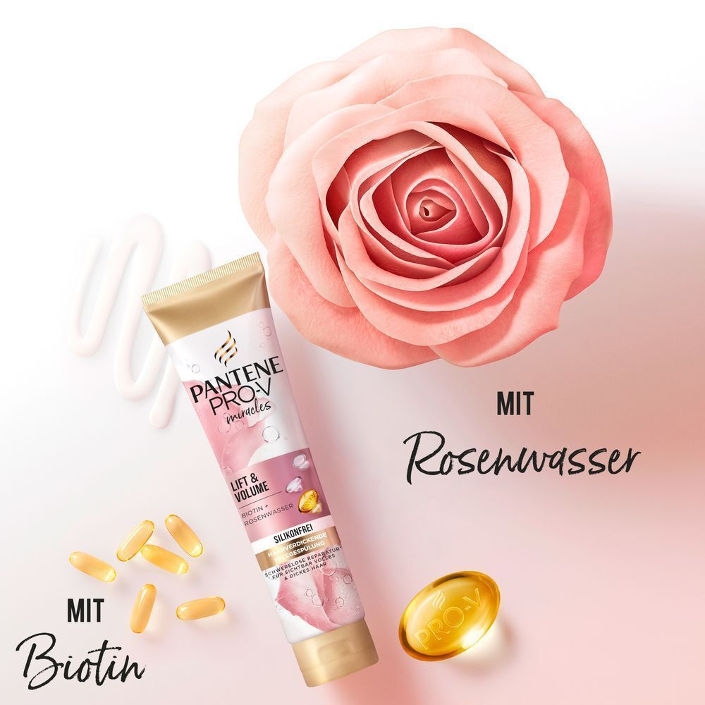 Bild: PANTENE PRO-V Lift & Volume Pflegespülung Mit Biotin + Rosenwasser 