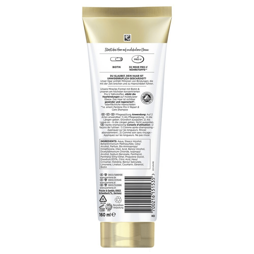 Bild: PANTENE PRO-V Molecular Bond Repair Pflegespülung mit Biotin 