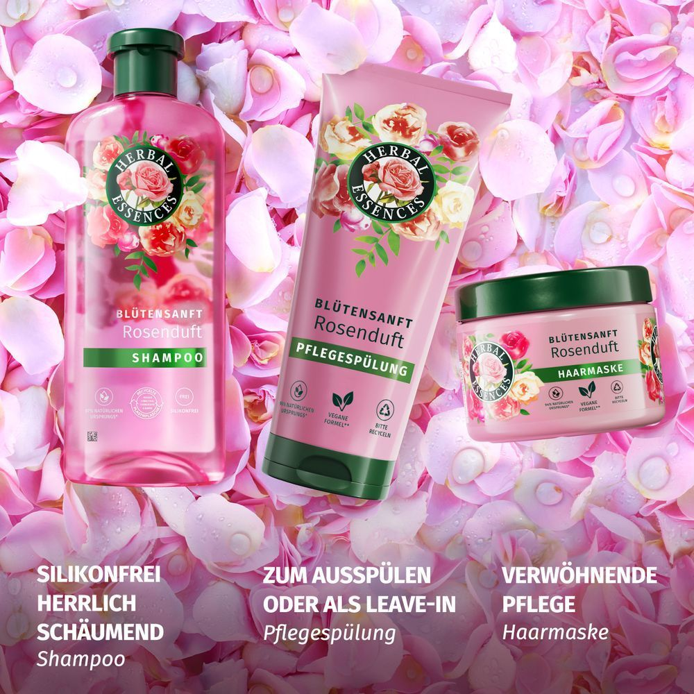 Bild: Herbal essences Blütensanft Haarmaske mit Rosenduft 