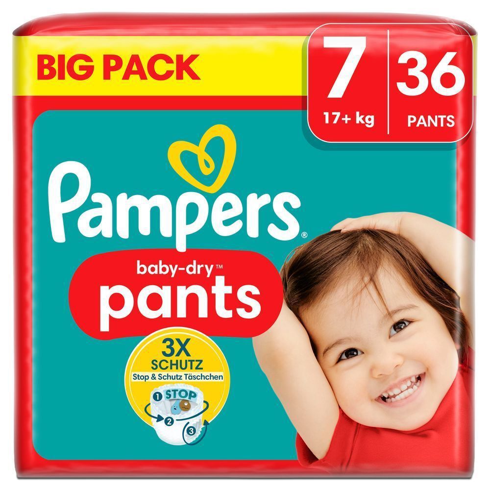 Bild: Pampers Baby-Dry Pants Größe 7, BIG PACK 