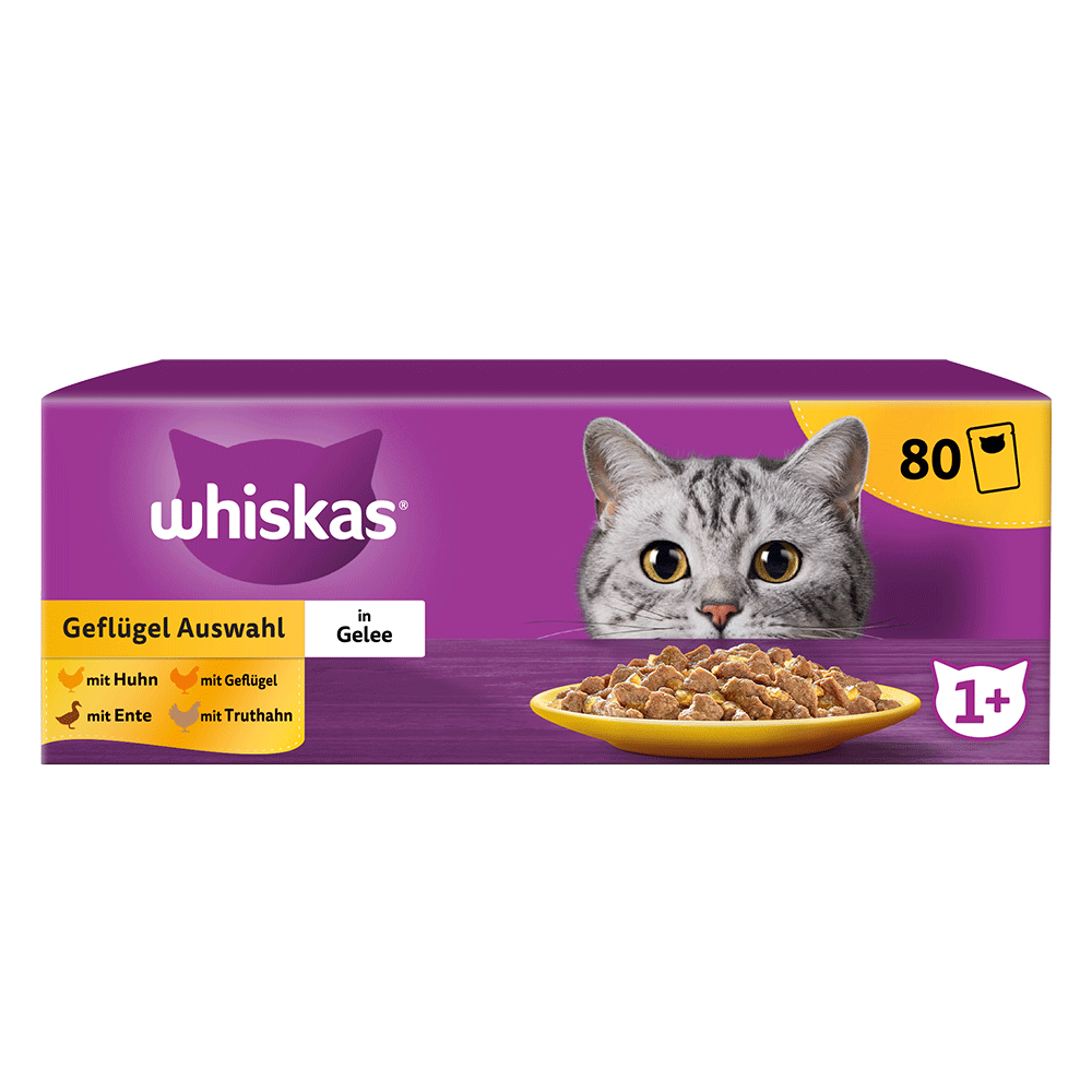 Bild: Whiskas Geflügel Auswahl mit Huhn, Geflügel, Ente und Truthahn 