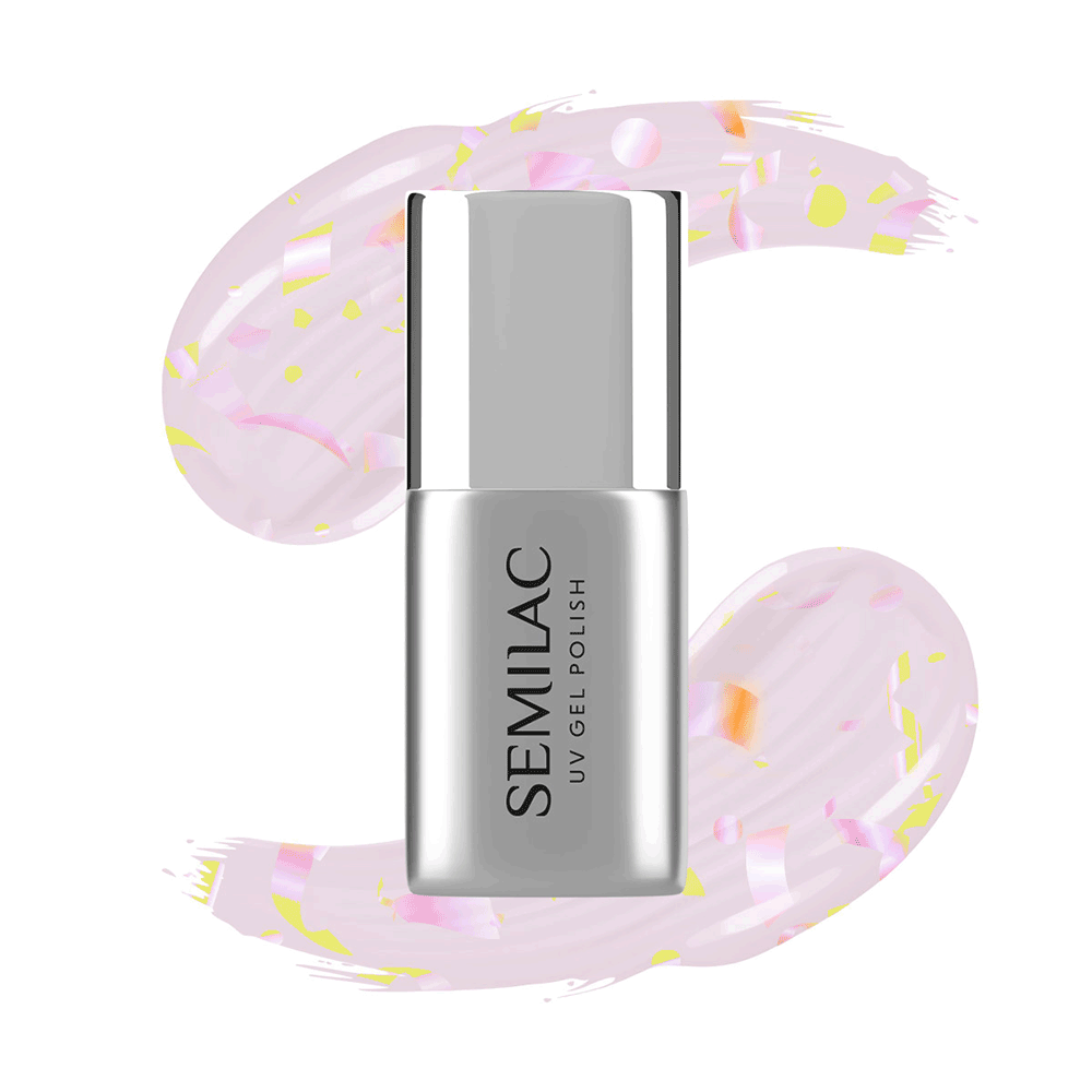 Bild: Semilac UV Nagellack Top No Wipe Peach Galaxy