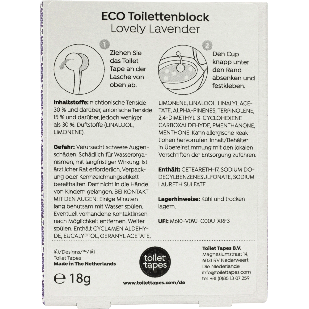 Bild: Toilet Tapes ECO Toilettenblock Lavender 