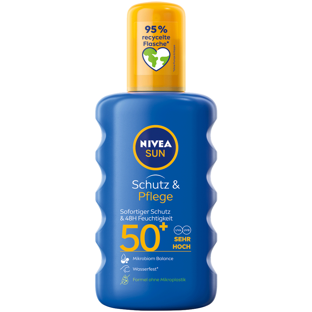 Bild: NIVEA Sun Schutz & Pflege Sonnenspray LSF 50+ 