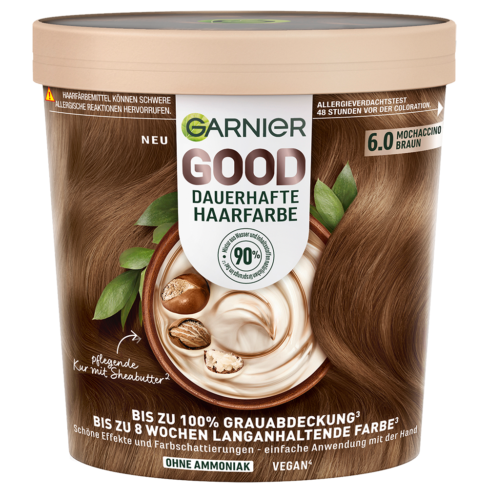 Bild: GARNIER GOOD Dauerhafte Haarfarbe mochaccino braun