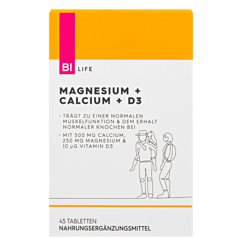 Bild: BI LIFE Magnesium + Calcium + D3 Tabletten 