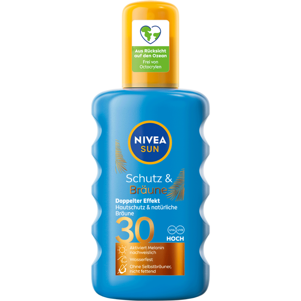 Bild: NIVEA Sun Schutz & Bräune Sonnenspray LSF 30 