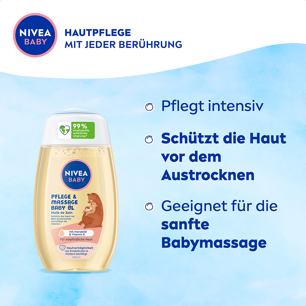 Bild: NIVEA Baby Pflege und Massage Öl 