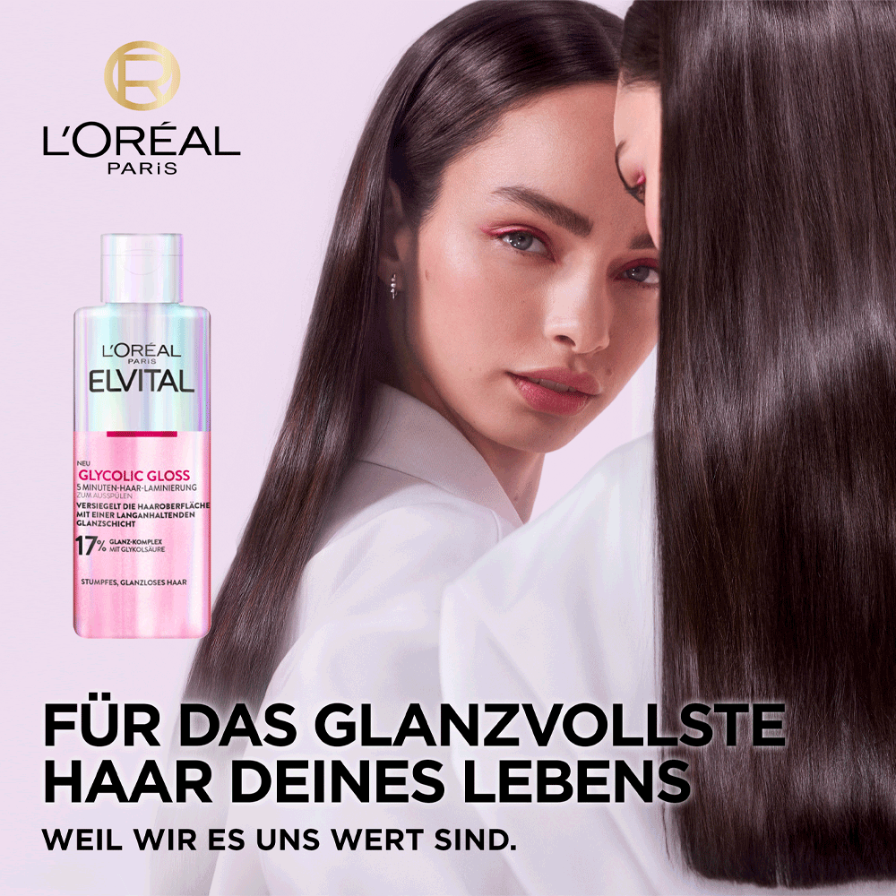 Bild: L'ORÉAL PARIS ELVITAL Elvital Glycolic Gloss 5 Minuten Haar-Laminierung 