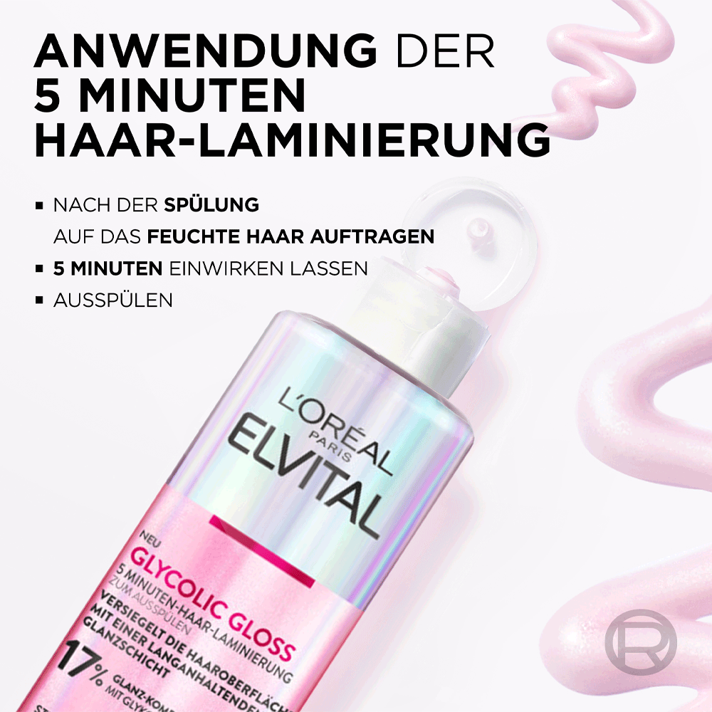 Bild: L'ORÉAL PARIS ELVITAL Elvital Glycolic Gloss 5 Minuten Haar-Laminierung 