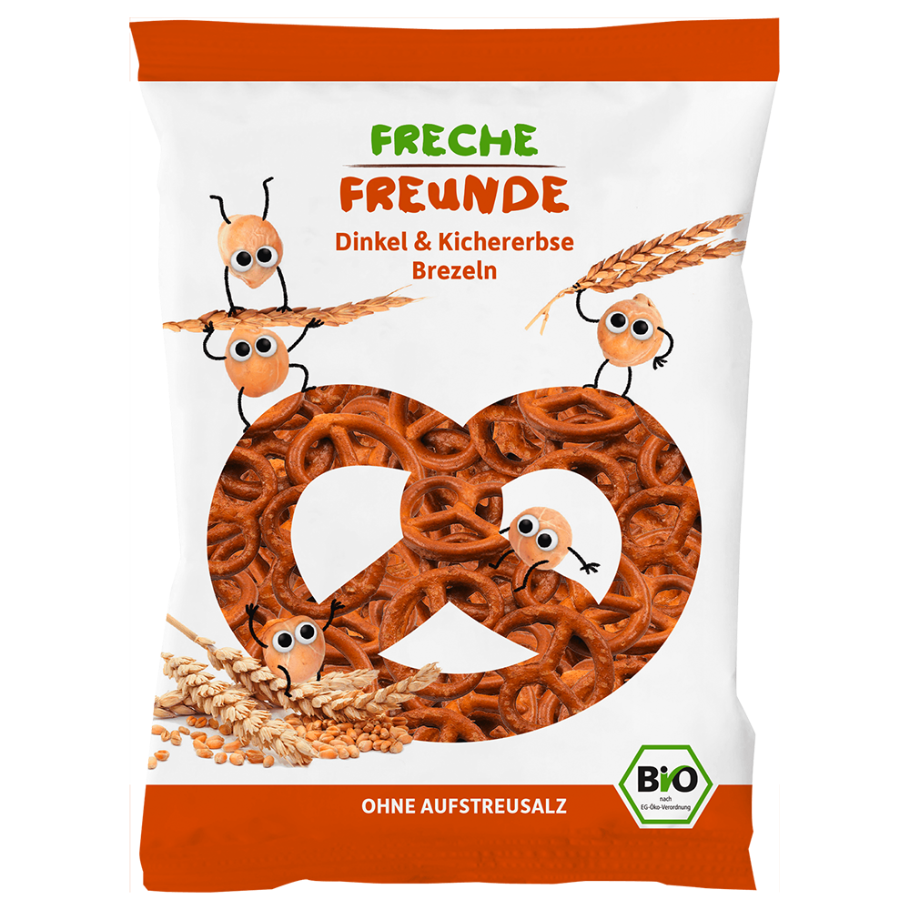 Bild: Freche Freunde Dinkel & Kirchererbse Brezeln 