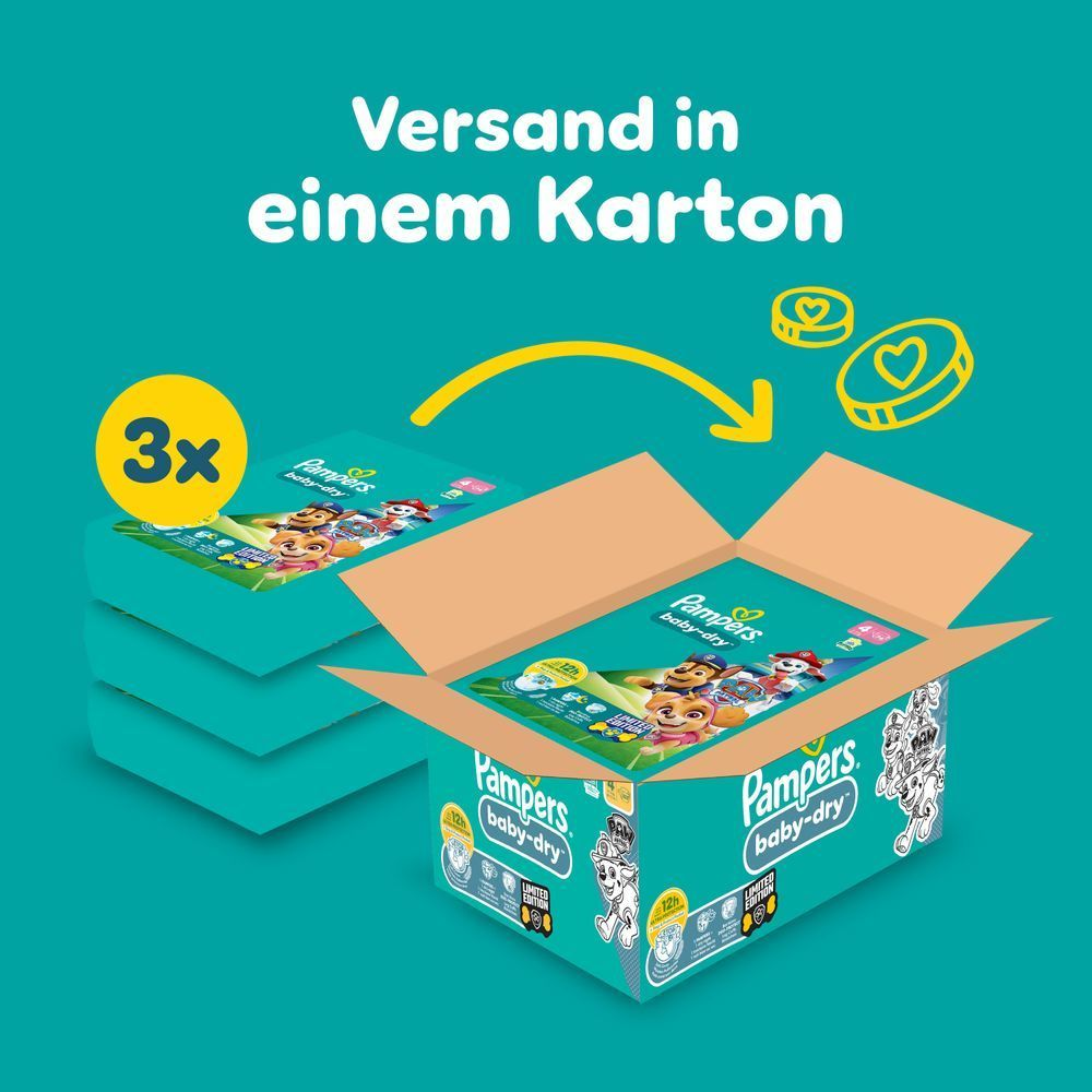 Bild: Pampers Baby-Dry Paw Patrol Edition Größe 4 