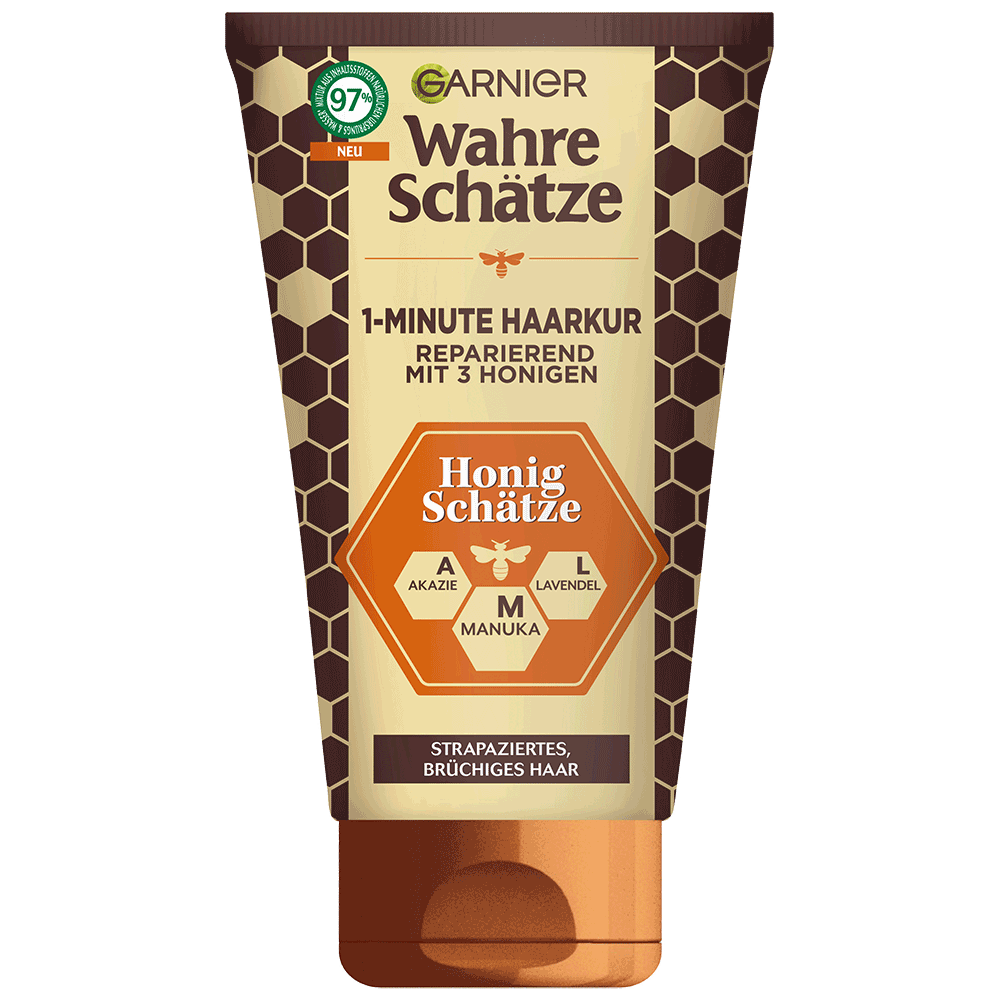 Bild: GARNIER Wahre Schätze 1-Minute Haarkur Honig Schätze 