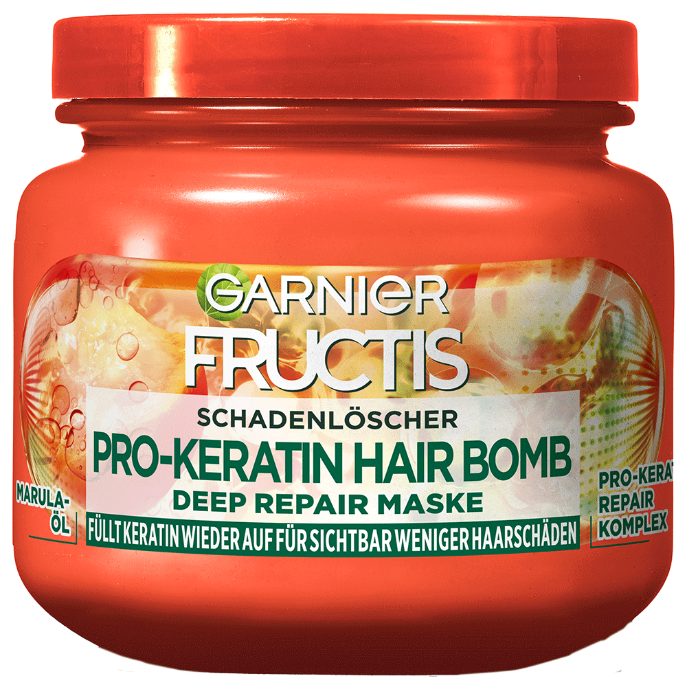 Bild: GARNIER FRUCTIS Schadenlöscher Pro-Keratin Hair Bomb Maske 