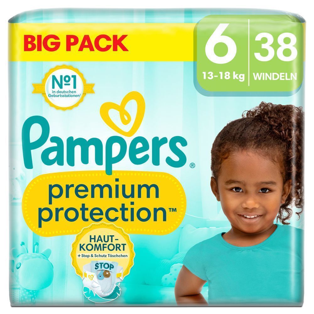 Bild: Pampers Premium Protection Größe 6, BIG PACK 