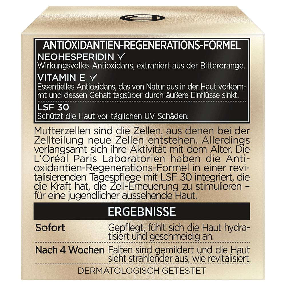 Bild: L'ORÉAL PARIS Age Perfect Zell-Renaissance Revitalisierende Pflege LSF 30 