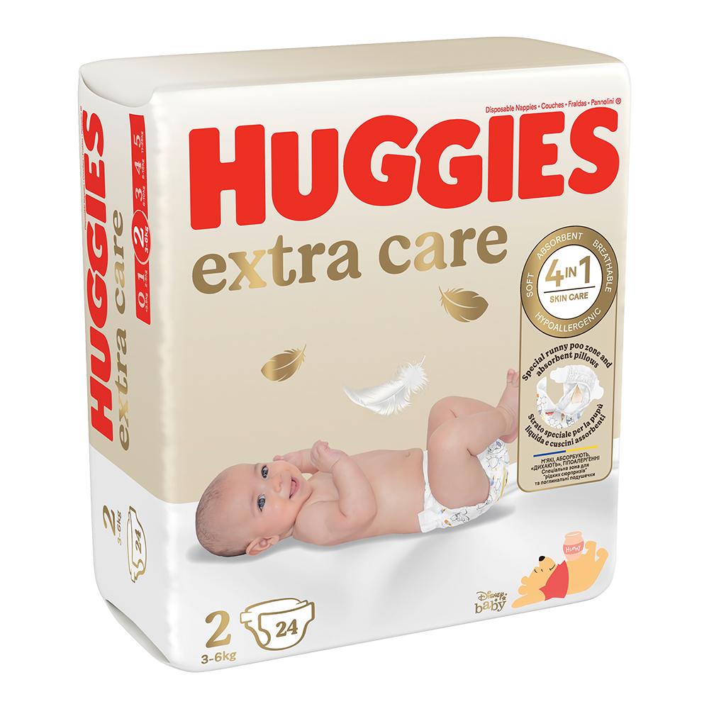 Bild: Huggies Extra Care Windel Größe 2, 3kg - 6kg 