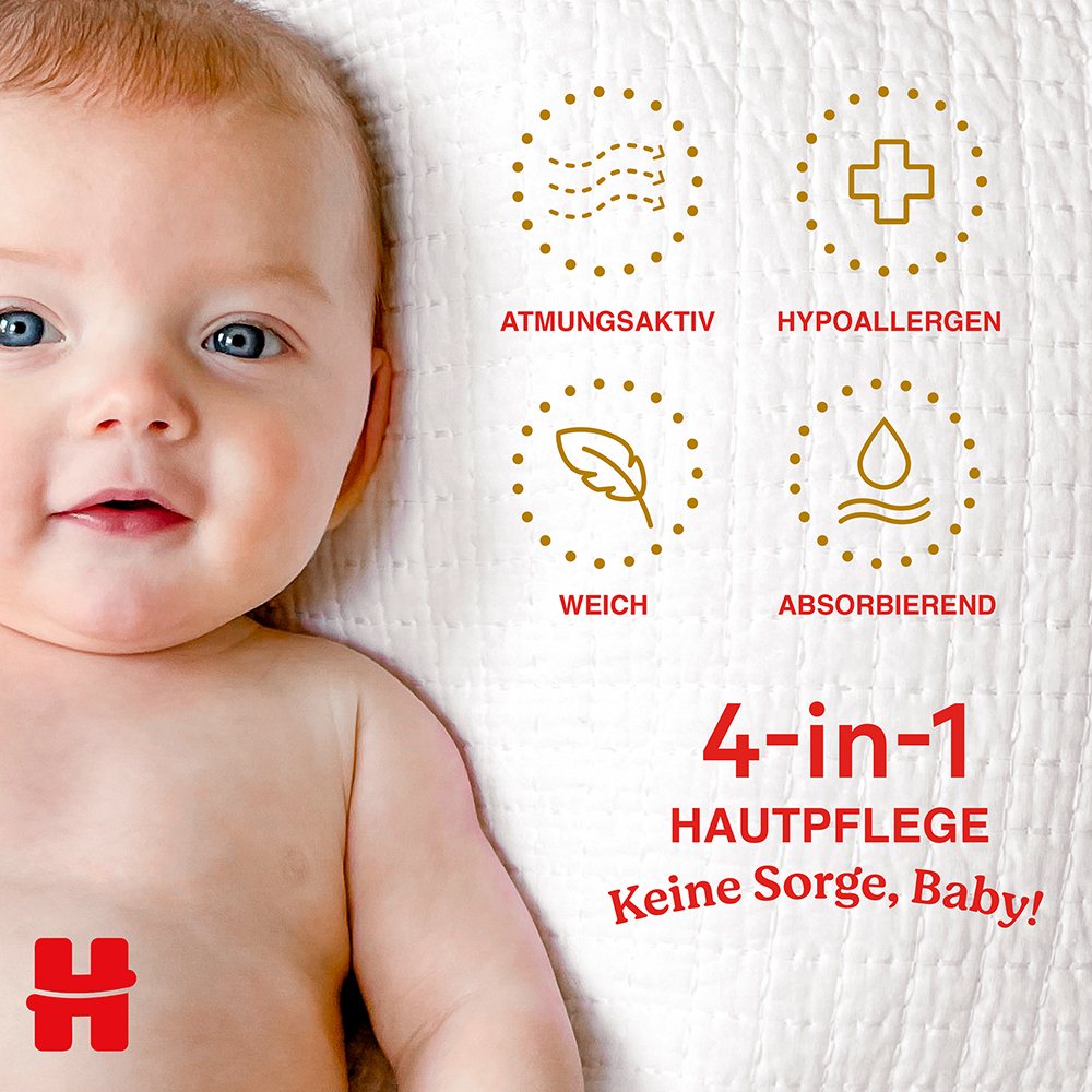 Bild: Huggies Extra Care Windel Größe 2, 3kg - 6kg 