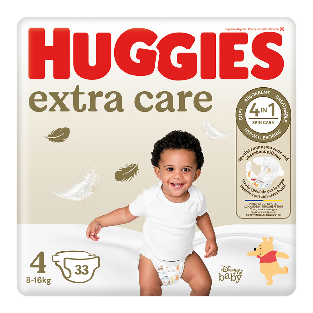 Bild: Huggies Extra Care Windel Größe 4, 8kg - 16kg 