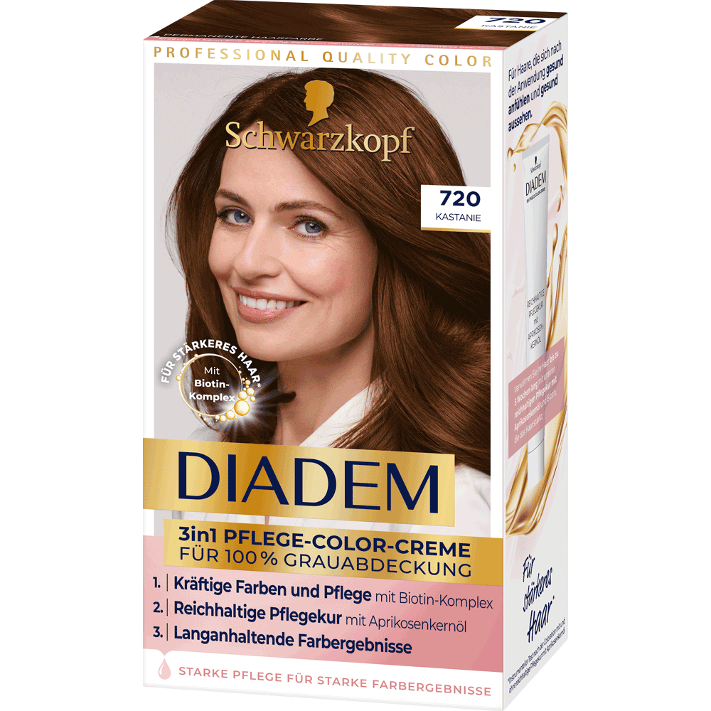 Bild: Schwarzkopf Diadem Seiden-Color-Creme kastanie